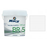 Pintura plastica mate BR-5 blanca antimoho 4l MACY