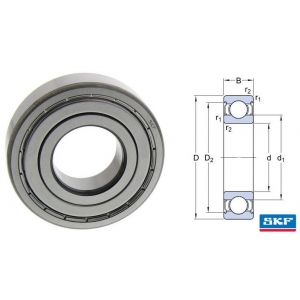 Rodamiento rígido de bolas 625-2Z SKF