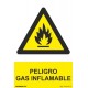 Señal aluminio "Peligro gas inflamable" 210x300mm NORMALUZ