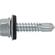 Tornillo autotaladrante arandela goma 6.3x 38 p16 zn  (250 unidades) INDEX