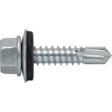 Tornillo autotaladrante arandela goma 6.3x 38 p16 zn  (250 unidades) 