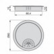 Emuca Tapa pasacables circular, D. 80 mm, para encastrar, Zamak, Cromado, 7 ud.