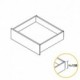 Emuca Kit cajón de cocina Concept, altura 138 mm, prof. 400 mm, cierre suave, Acero, Blanco