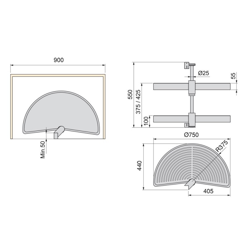 Marco Para Microondas Emuca Módulo 600 Mm Blanco