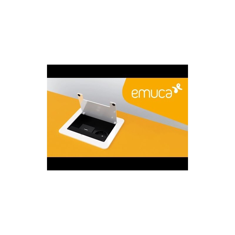 Emuca Regleta de 3 enchufes con 2 USB, de empotrar, retráctil, push, enchufe  tipo Schuko, Acero y Plástico, Negro - Ferretería Campollano