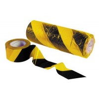 Cinta balizamiento amarillo/negro 200mx70mm galga 170g 