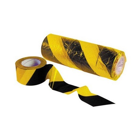 Cinta balizamiento amarillo/negro 200mx70mm galga 170g 