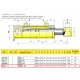 Cilindro hidraulico de doble efecto 703-4 carrera 400mm CICROSA