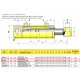 Cilindro hidraulico de doble efecto 702-6 carrera 600mm CICROSA