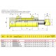 Cilindro hidraulico de doble efecto 703-5 carrera 500mm CICROSA