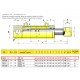 Cilindro hidraulico de doble efecto 703-2 carrera 200mm CICROSA