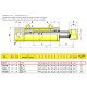 Cilindro hidraulico de doble efecto 703-1 carrera 100mm CICROSA