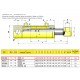 Cilindro hidraulico de doble efecto 703-250 carrera 250mm CICROSA