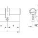 Bombín seguridad serieM M4040LC laton leva corta IFAM