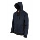 Cazadora soft shell con capucha 71-0 azul marino/negro VELILLA