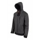 Cazadora soft shell con capucha 78-0 gris/negro VELILLA