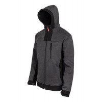 Cazadora soft shell con capucha 78-0 gris/negro VELILLA