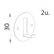 Soporte dos ganchos uso multiples panel madera HECO