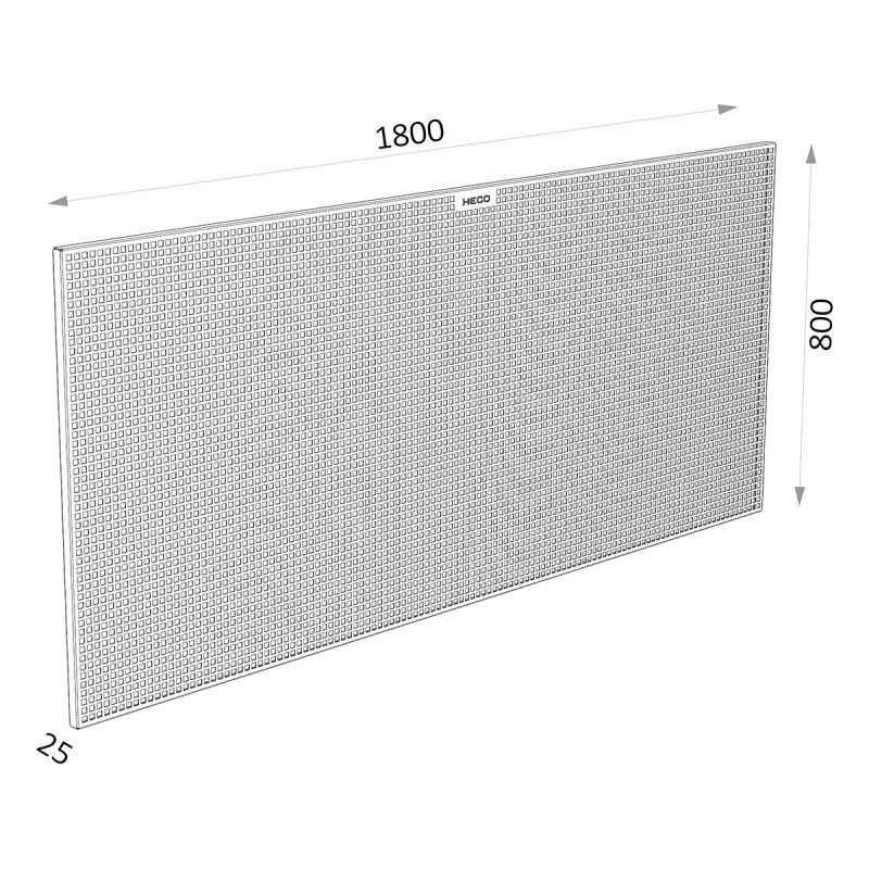 Panel perforado perforado 48x48 cm patrón 3D Estante de pared