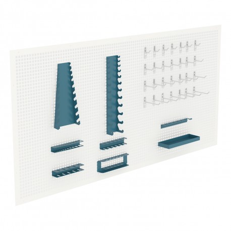 Juego de 35 soportes de herramientas para panel metalico HECO