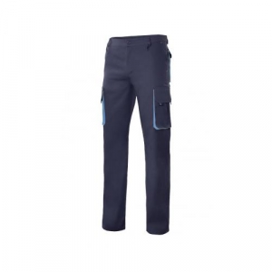 Pantalon multibolsillos con refuerzo 103004 navy/celeste VELILLA