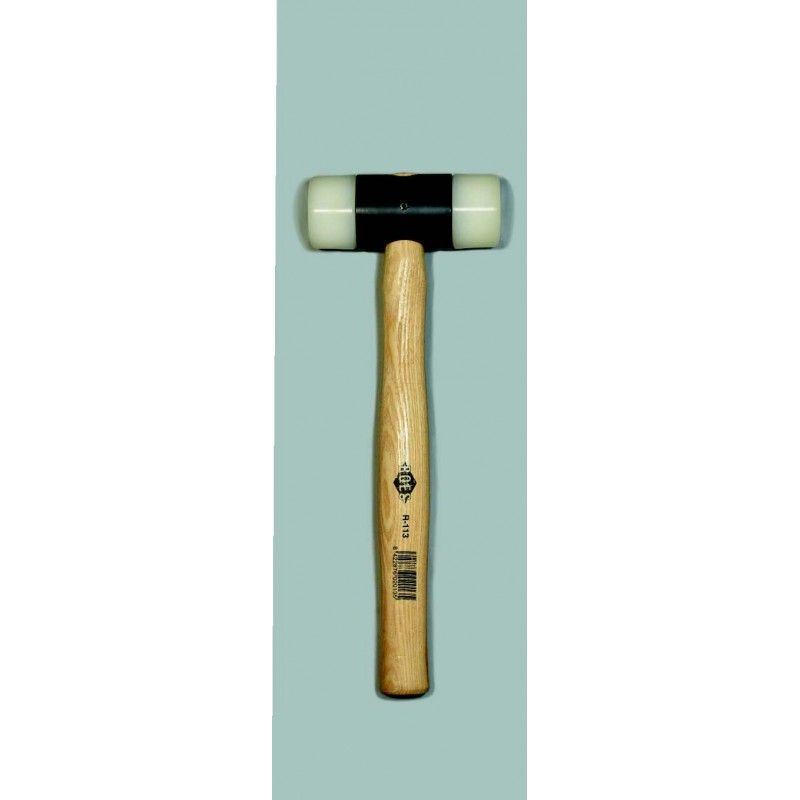 Martillo nylon mango madera, 22mm - SIPACIFICO