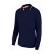 Polo bicolor raya manga larga 105515-61-19 azul navy/naranja VELILLA