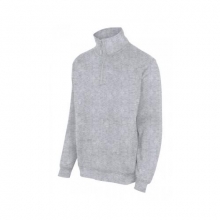 Sudadera con media cremallera 105702-48 gris jaspeado VELILLA