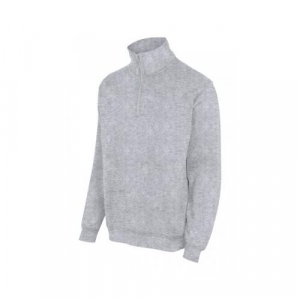 Sudadera con media cremallera 105702-48 gris jaspeado VELILLA