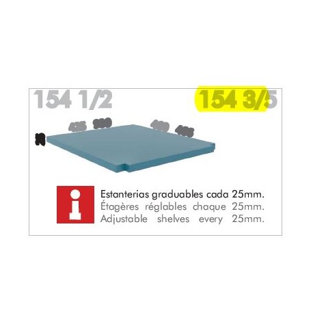 Bandeja para armario 154 3 1000x500mm HECO