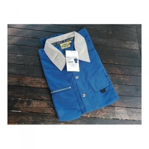 Camisa Shonin manga corta azul S PAREDES