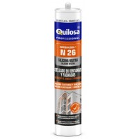 Silicona neutra Orbasil N26 blanca 300ml ventanas y fachadas QUILOSA