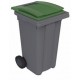 CONTENEDOR BASURA 120 LITROS 2 RUEDAS VERDE