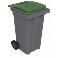 CONTENEDOR BASURA 240 LITROS 2 RUEDAS VERDE