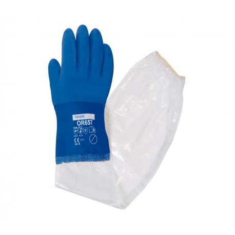 Guante quimicos 657 PVC manguito 63,5cm JUBA