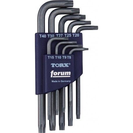 Juego llave torx 9 piezas T8 a T40 FORUM