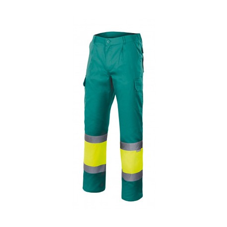 Pantalon alta visibilidad 157-02/20 verde/amarillo fluor VELILLA