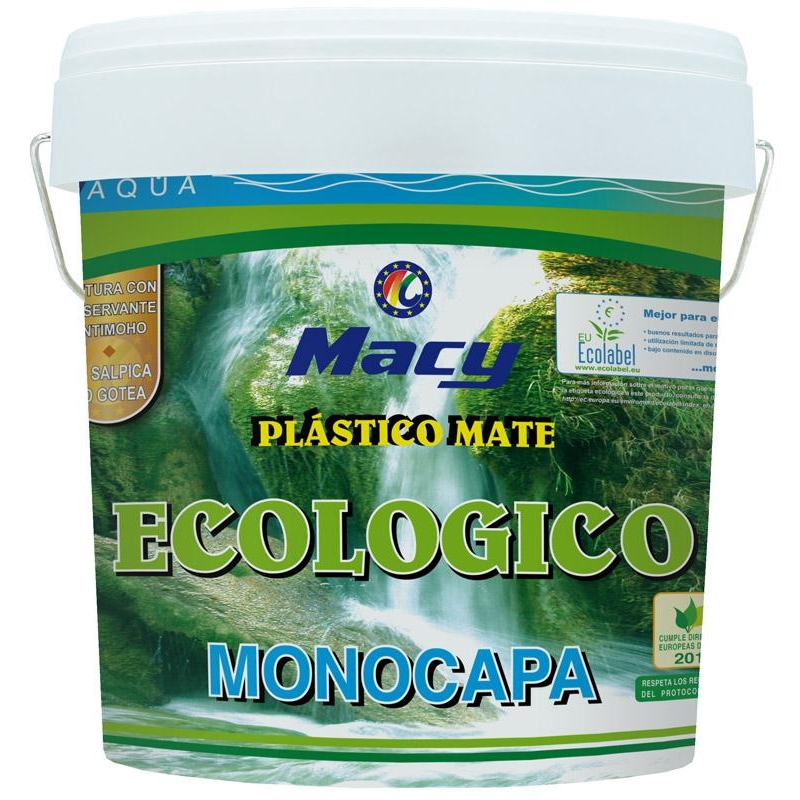 Pintura Mate blanca ecologica antimoho 4 l MACY - Ferretería