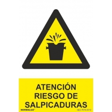 Señal riego "Salpicaduras" PVC 210x300x0,7mm NORMALUZ