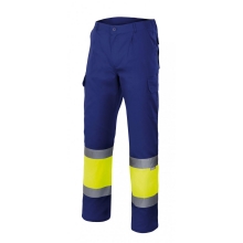 Pantalon forrado alta visibilidad 156-140 azulina/amar.fluor VELILLA