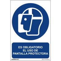 Señal PVC "Obligatorio uso mascara" 300x400mm NORMALUZ