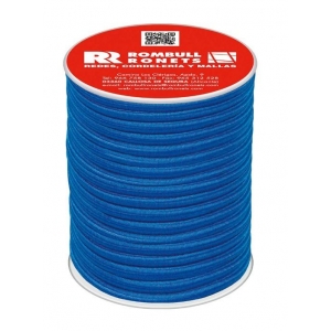 Carrete de cuerda elastica PES 6mm 15m azul ROMBULL