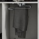 Emuca Pantalonero extraible para armario, 470 mm, 11 varillas, Acero, Cromado