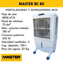 Enfriador evaporativo BC-80 (330W)8000m³/h MASTER
