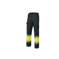 Pantalon forrado alta visibilidad 156-20 negro/amarillo fluo VELILLA