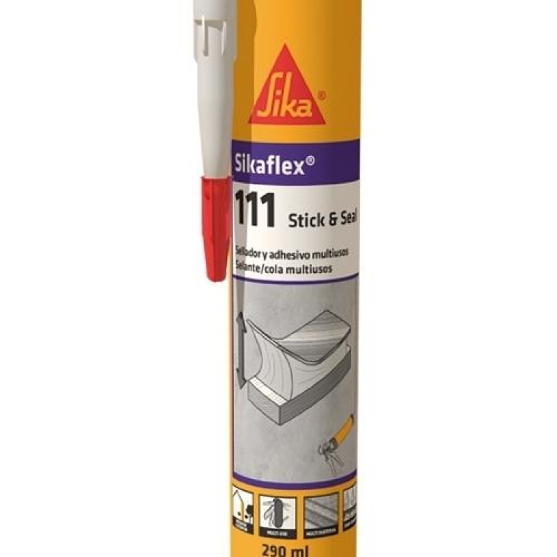 Sellador polimero Sikaflex-111 Stick & Seal 290ml blanco SIKA - Ferretería  Campollano