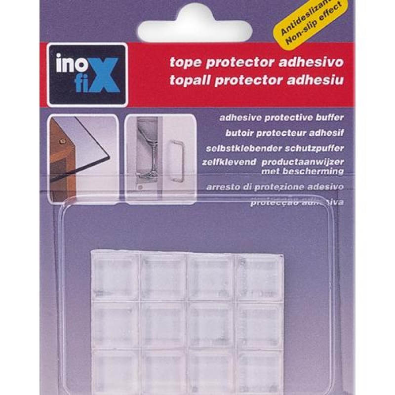 Lagrimas silicona cuadradas blister 12x12x3mm INOFIX - Ferretería