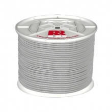 Carrete de cuerda elástica poliéster 8mm blanco 15m ROMBULL