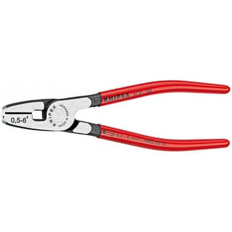 Alicate para entallar punteras 0,5-6mm2 180mm KNIPEX