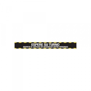 Vinilo suelo 10x65cm espere su turno MEPLASJAR